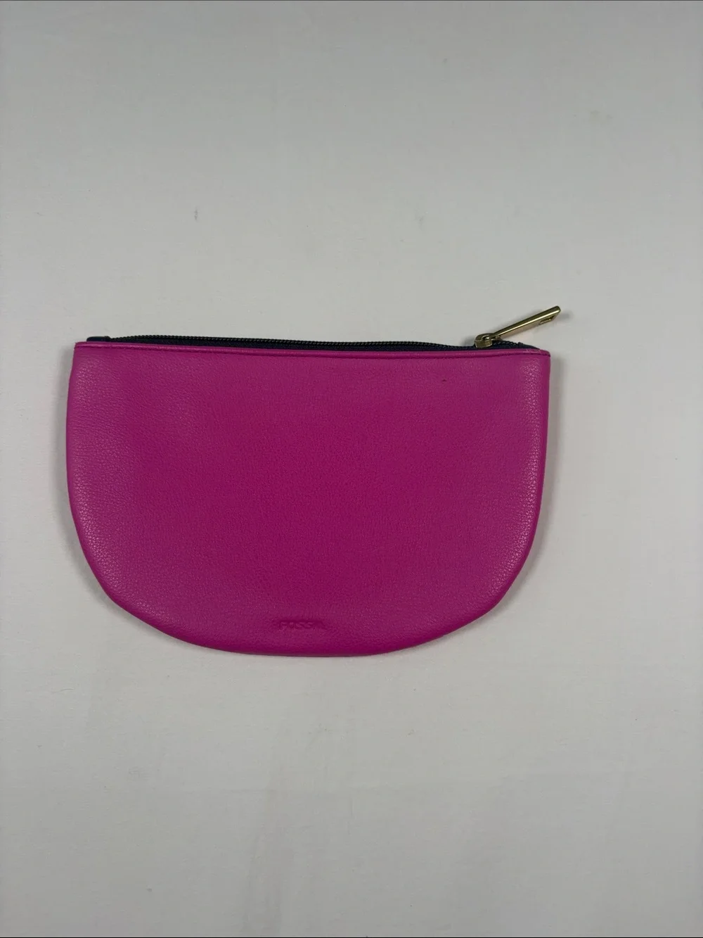 Pink Heart Accent Perforated Zip Pouch